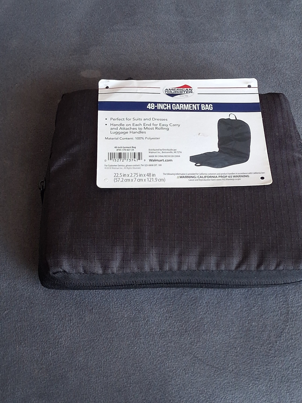 American Tourister Black 48-Inch Garment Bag - Men's Travel